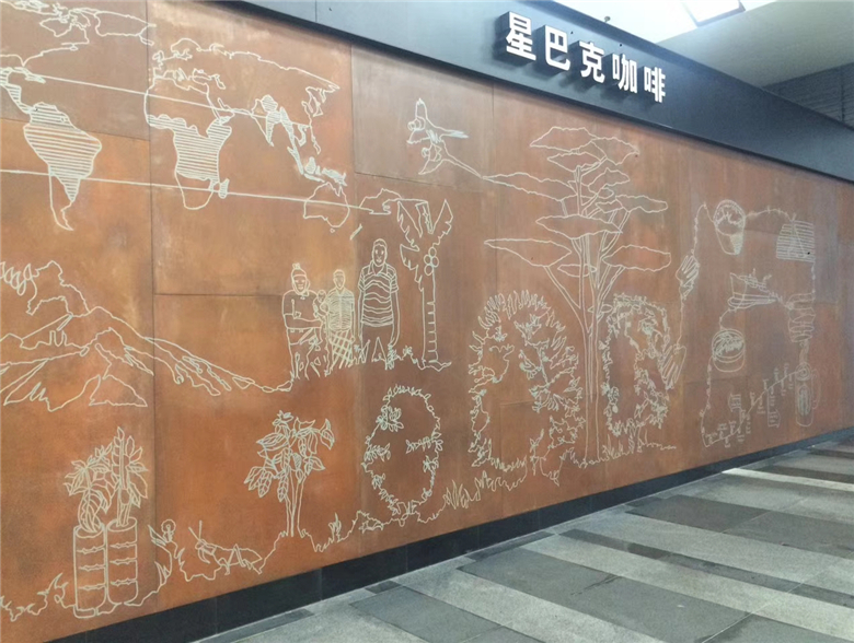 鄂托克前耐候钢幕墙